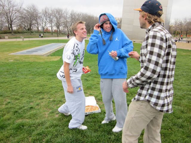 Young Life sponsor Jake Van Asten interacts with freshman during the “Freshman Mystery Trip” last semester. High school students wishing to be a leader for Young Life’s middle school branch, Wylde Life, can pick up an application at the Carmel Young Lifes home page. OLIVIA WALKER / PHOTO