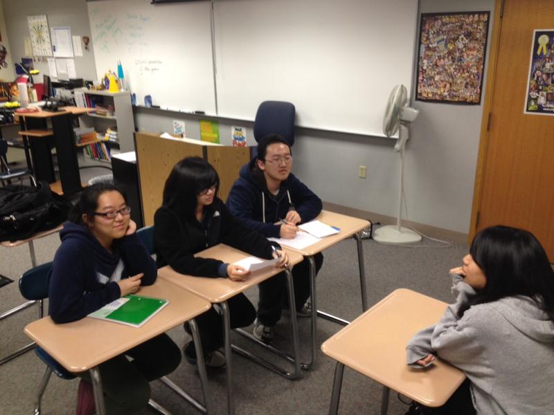 UNICEF club officers begin the interviewing process to select president and vice president officer positions for the next year. According to president Stephanie Wu, new officers will help run upcoming events this year to prepare them for next years events. ERIC HE / PHOTO