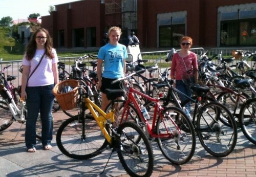 Members of the Carmel Mayor’s Youth Council (CMYC) volunteer to park bicycles at the Carmel Farmers Market. CMYC members will continue to help out at the Farmers Market until it ends for the year. CARMEL FARMERS MARKET / SUBMITTED PHOTO
