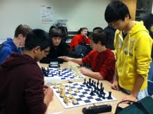 Chess Club members play rounds of timed chess after school. “Right now we’re just playing chess and having fun,” Sameer Manchanda, club president and junior said. ASTER SAMUEL / PHOTO