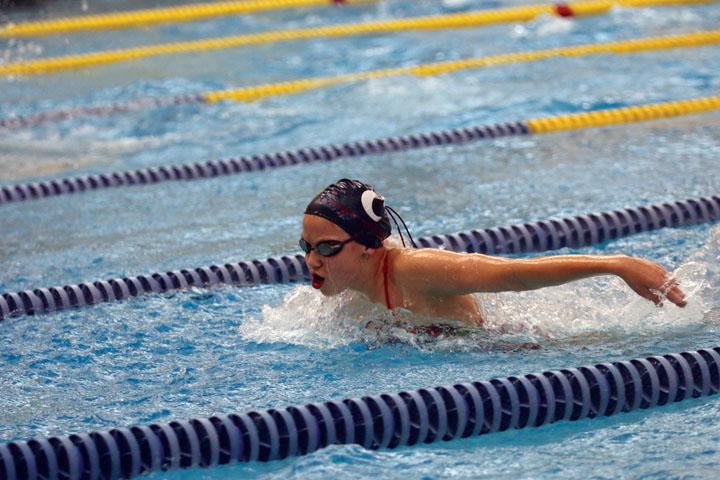 Girls Swimming: Setting A National Record