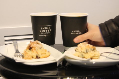 Lattes and Scones from Indie Coffee Roasters. Selena and Carson said they were impressed with both items.
