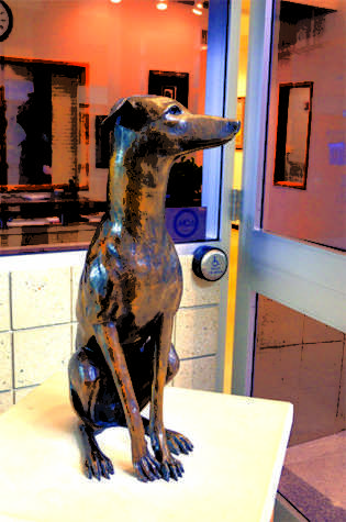 SITTING STILL:
The Greyhound statue sits in the commons for the CHS students to see.  The statue reminds students of the CHS goals, morals, and history.
Sam Shi | Photo
