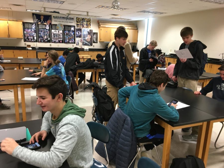 AVID students use their SRT time to work together and get their homework done. AVID coordinator Jamie Newcomer said, “The time that students have during SRT is very valuable, and I feel like by letting them work together and communicate with teachers, they can be very efficient with their time.”