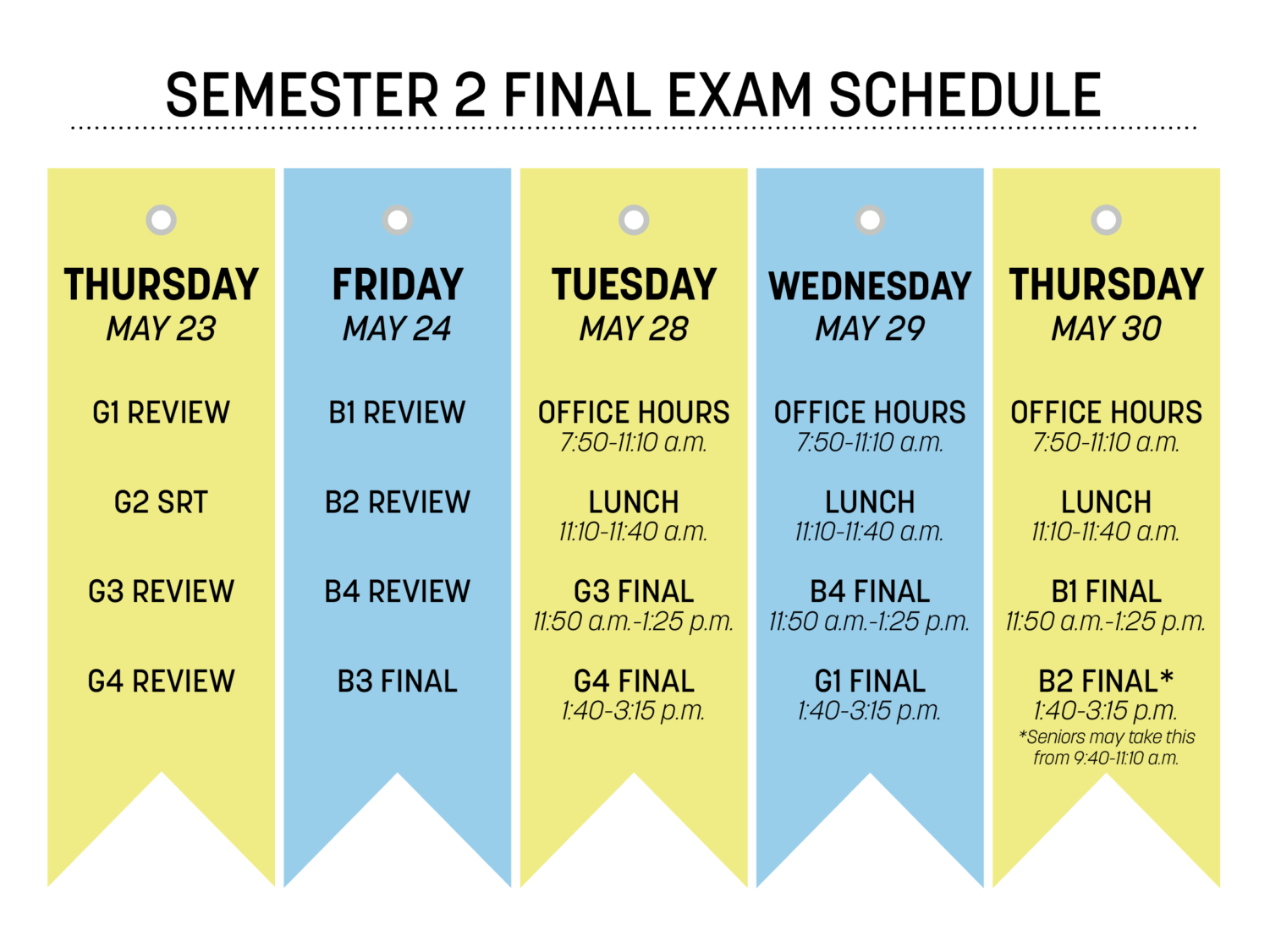 Final Exam Schedule (S2) HiLite