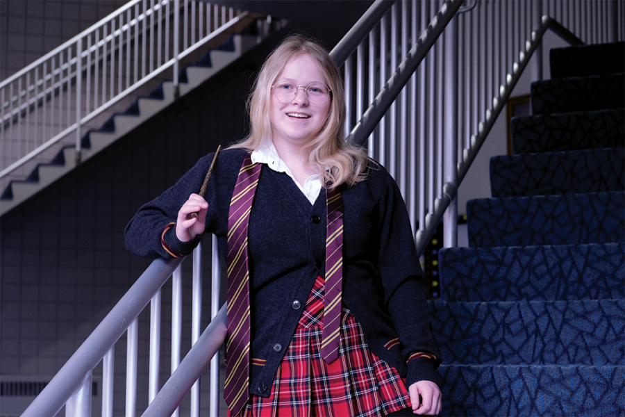 POWERFUL PROTAGONIST:
Rachel Redman, cosplay club member and junior, dresses up as Hermione Granger. Redman said the increase in female heroines in media allow women to look up to prominent role models.