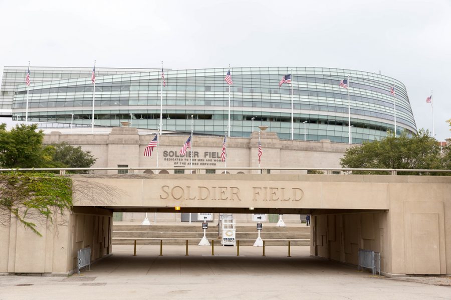 One of the coolest and oldest stadiums ever. Soldier Field Historic Football Stadium in Chicago by marcoverch is licensed with CC BY 2.0. To view a copy of this license, visit https://creativecommons.org/licenses/by/2.0/