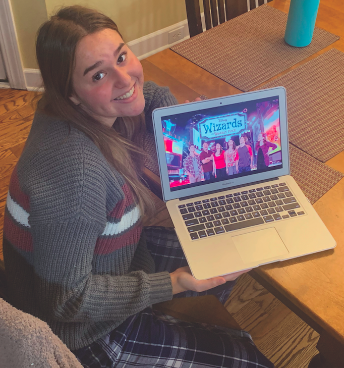 Junior Madeline Blank smiles as she rewatches old episodes of Wizards of Waverly Place on Disney+. With the renewal of old shows, many teenagers are revisiting their childhood in nostalgic remembrance of their favorite shows. 



