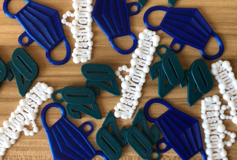 3-D printed keychains designed for charity.