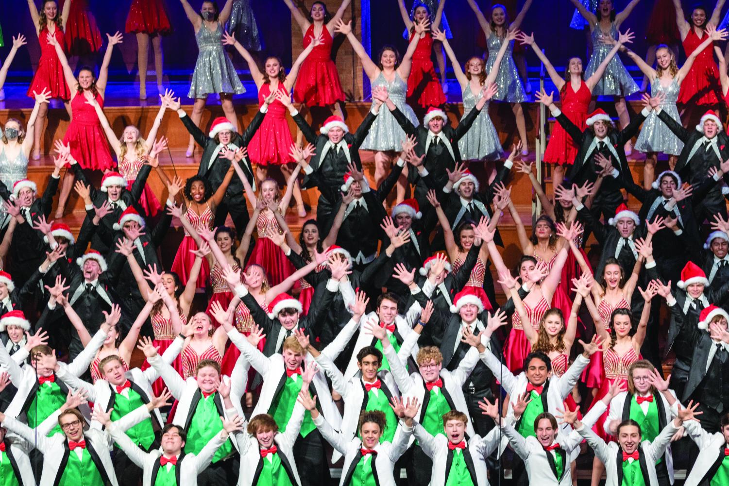 Carmel High School Choirs perform in their annual Holiday Spectacular show on Dec. 10, 2021. The show was held at St. Luke’s Methodist Church this year due to the Dale E. Graham auditorium undergoing renovations.