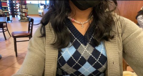 Junior Inia Narayanan wears an outfit she put together. She said she enjoys researching fashion trends but has her own personal style.