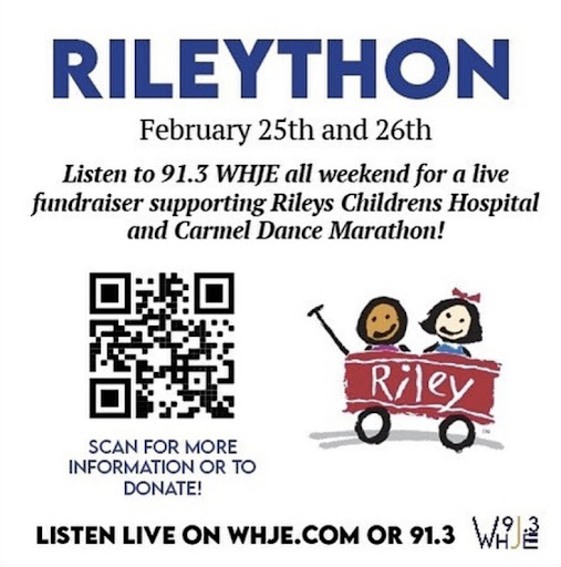 WHJE will host its annual Rileython event from Feb. 25 to 26 to raise money for Carmel Dance Marathon. The flyer above contains information on how to listen in. (SUBMITTED PHOTO// HALI PAPACHARALAMBOUS)