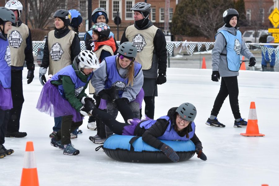 Carmel residents participate in the Carmel Mayors Youth Council (CMYC) Winter Games held at Carter Green in January. President Manav Musunuru said that the fun sports event was held to raise money for charity.
