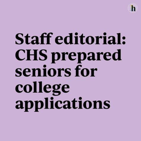 CHS has done exceptional job preparing seniors for college admissions