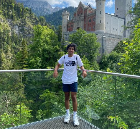 Senior Bryan Rivas visits the Neuschwanstein castle in Capri, Italy on his field trip to central Europe, accompanied by 19 other students. The castle is commonly known for being the inspiration behind the famous Cinderella story. “We had a really long walk up a hill to get to the castle, but it was most definitely worth every second,” Rivas said.