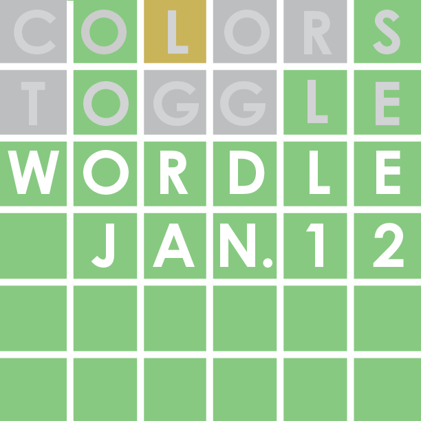 Wordle January 12 HiLite