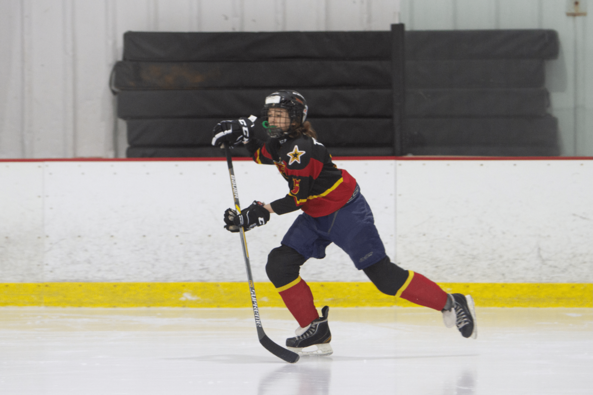 Junior Cole Terbush plays hockey for the Indy Fuel Academy. Terbush said he enjoys how being a student athlete keeps him busy. (Submitted Photo: Cole Terbush)