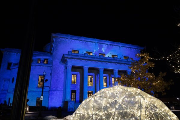 The Carmel Palladium displays Frost on Feb. 20th at 8 p.m. Frost was displayed nightly from Jan. 27.