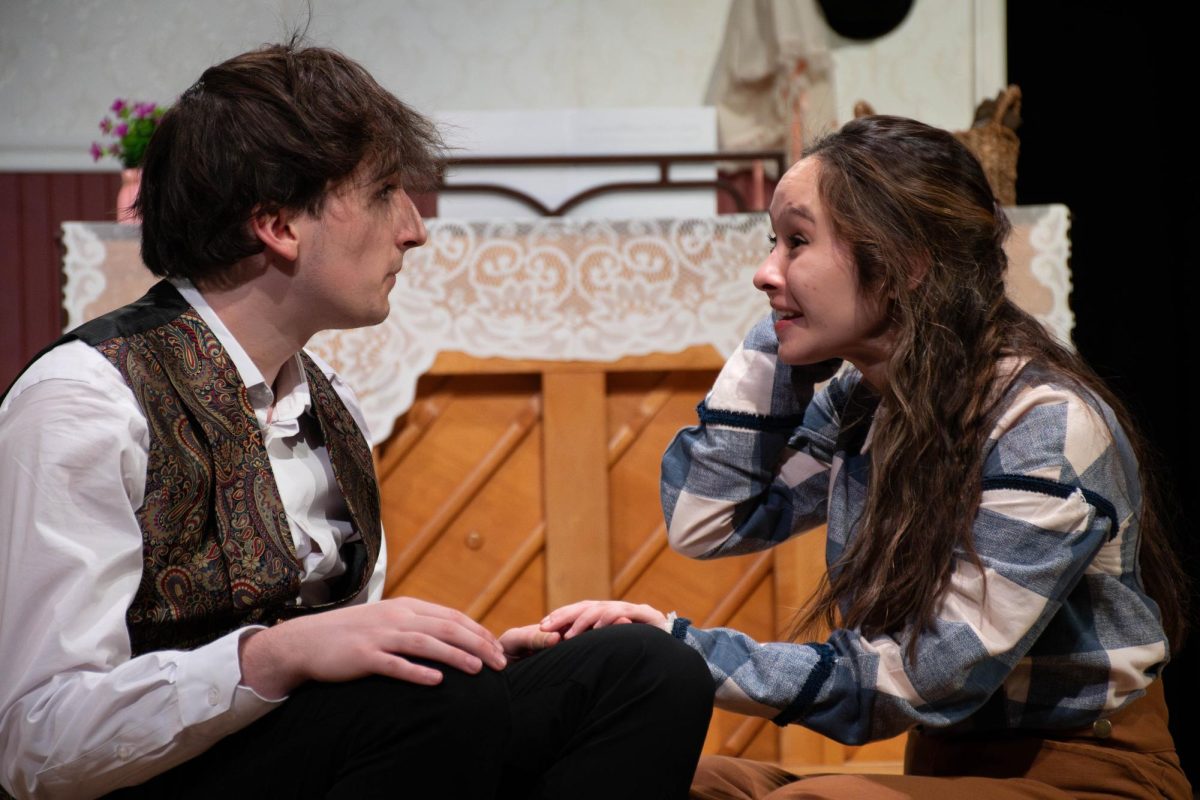 Seniors Teddy Rayhill (left) and Juliet Malherbe (right) play Theodore Laurie Laurence and Jo March in Little Women on Jan. 31. The show was performed in the Studio Theatre and included four showings from Feb. 1 to Feb. 3.