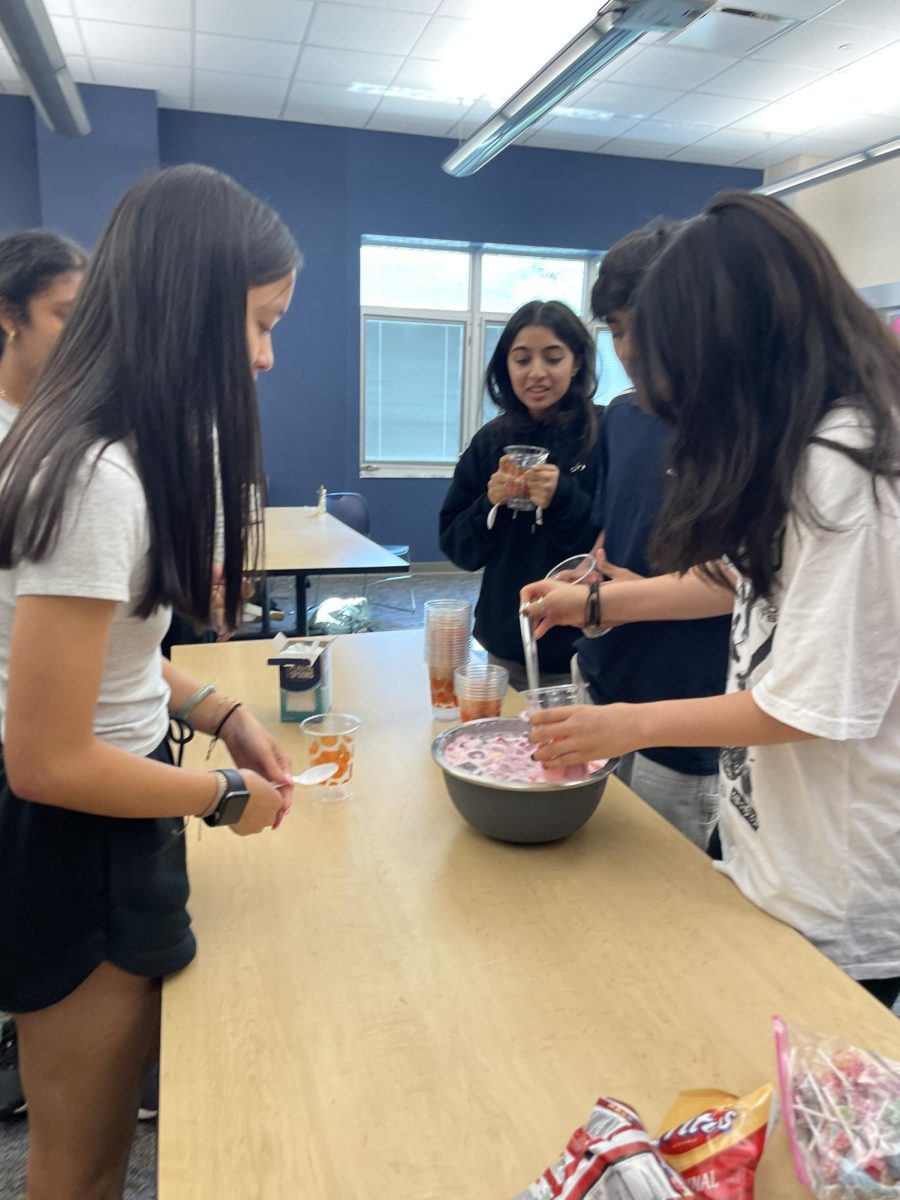 Students participate in making Hwachae, a Korean treat at the A5 callout meeting on Aug. 30, 2024. Feryal Haider, club president and senior, said she is looking forward to what the club will accomplish this year. 
