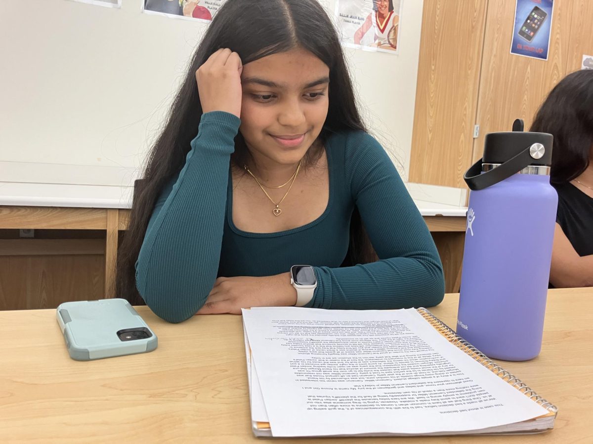 Sophomore Anuva Giri prepares for her attorney tryout on Sept. 16. 