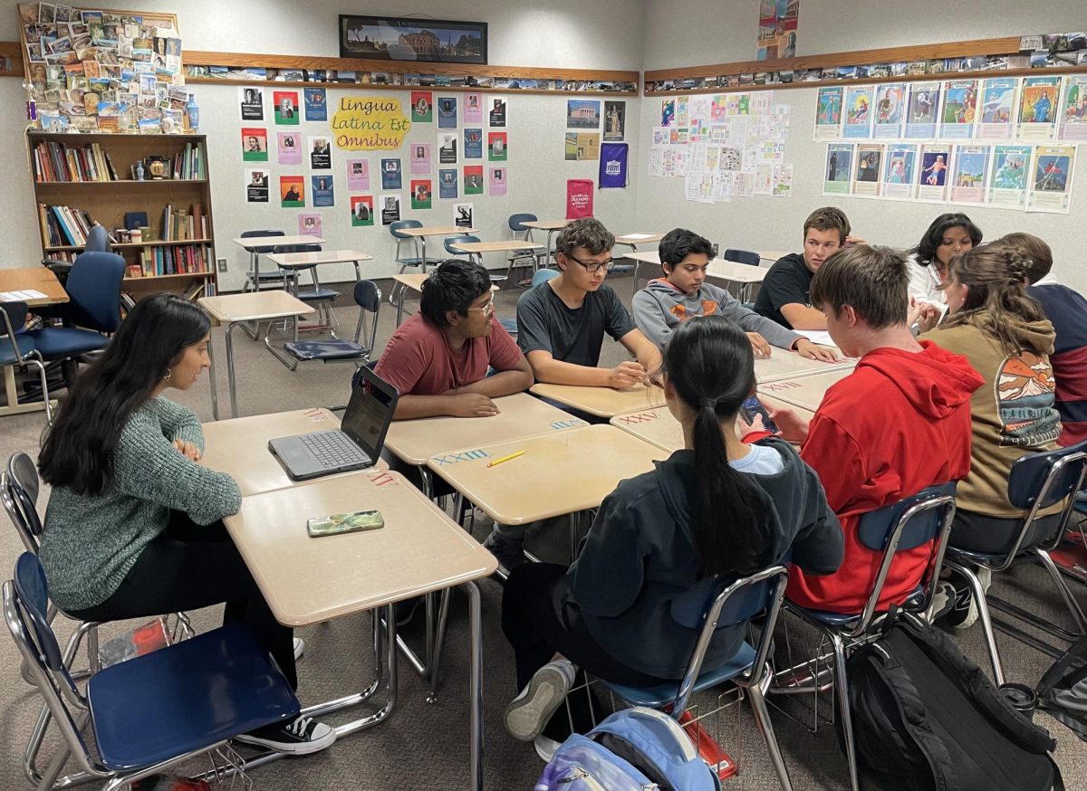  Quiz Bowl members run practice questions in teams during their meeting on Oct. 28 in preparation for upcoming tournaments. “During practices, [club leaders] organize who’s practicing what and where,” Cinkoske said.