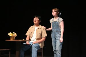 Senior Ethan Wu and freshman Jenna Kraus perform in the dress rehearsal of Studio One Acts. The show runs from Oct. 17 to 19 in the Studio Theater.