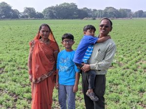 Sophomore Atharva Sahu poses with his younger brother and paternal grandparents in his grandparent’s rural village of Kathonda, India on Dec. 10, 2019. Sahu visited his grandparents’ old house, which they had left over 40 years ago. Sahu said, “You are able to get a sense of how other people in different situations and environments live.” (Submitted Photo: Atharva Sahu)