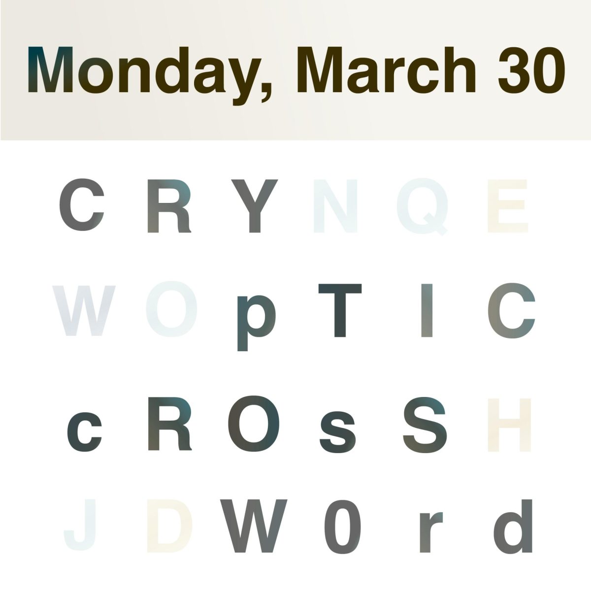 Cryptic Crossword: March 30