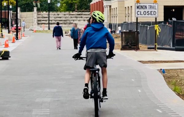 Sophomore Ian Priddis bikes in Carmel on April 5. He said, "I have found one of the quickest ways to change my mood can be found if I ride my bike. I can generally get to places faster on a bike and see things that are harder to see in a car. Also, I don’t have to worry about traffic and don’t have to wait for the carpool lane." (Submitted Photo: Ian Priddis) 