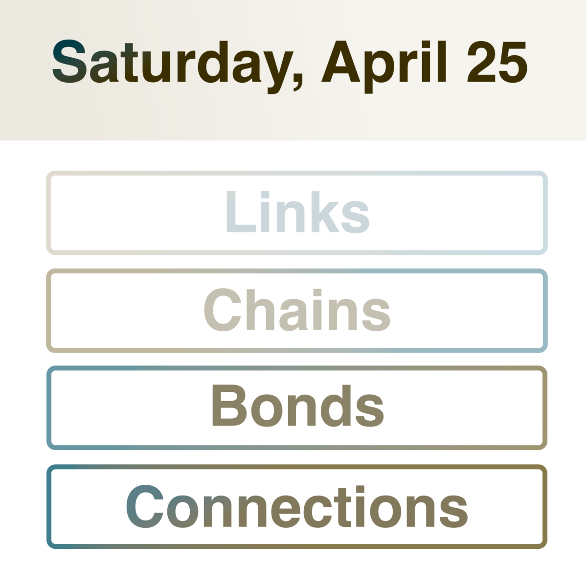 Connections: April 25