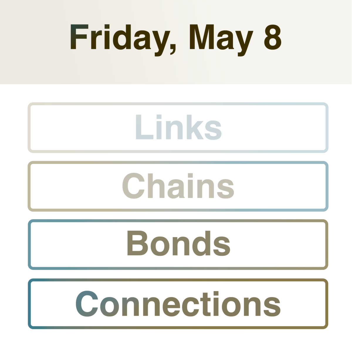 Connections: May 8